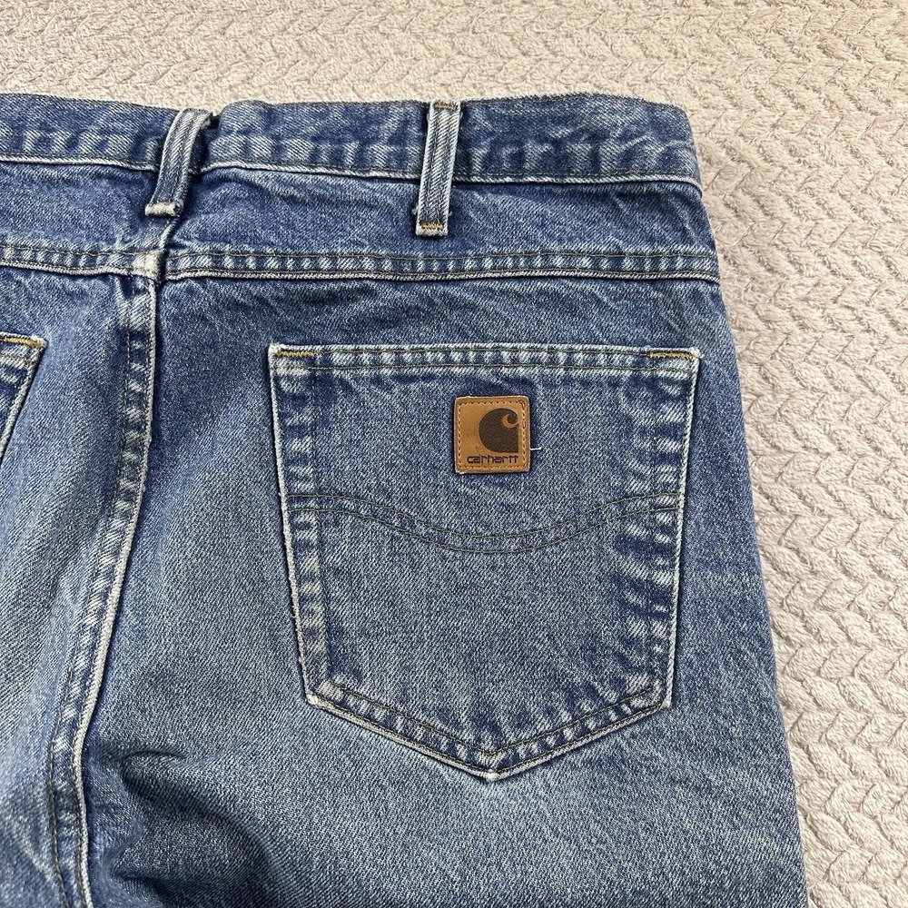 VTG Carhartt Jeans Mens 36x34 Made in USA Jeans Pants Workwear (34x33 Actual) - Picture 10 of 15
